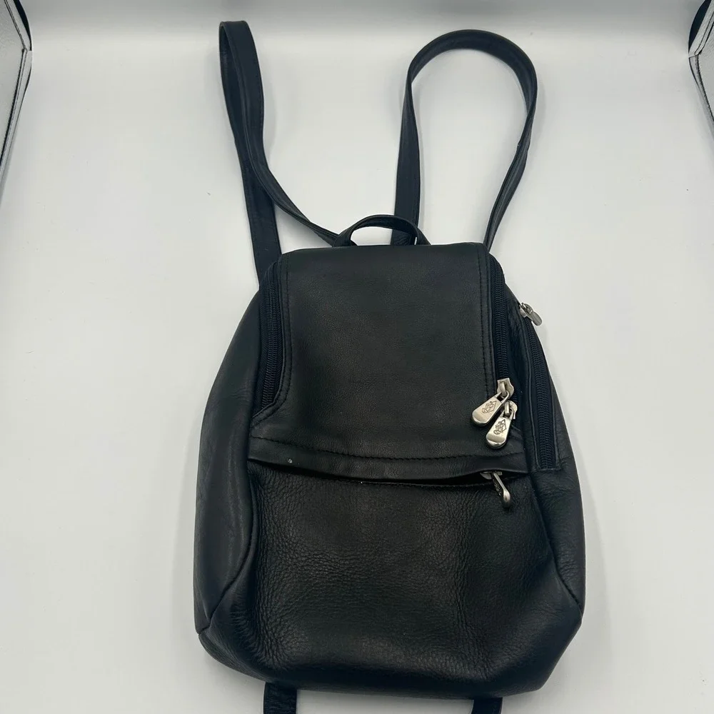 Unbranded Backpack Women Small Black Genuine Leather Colombia